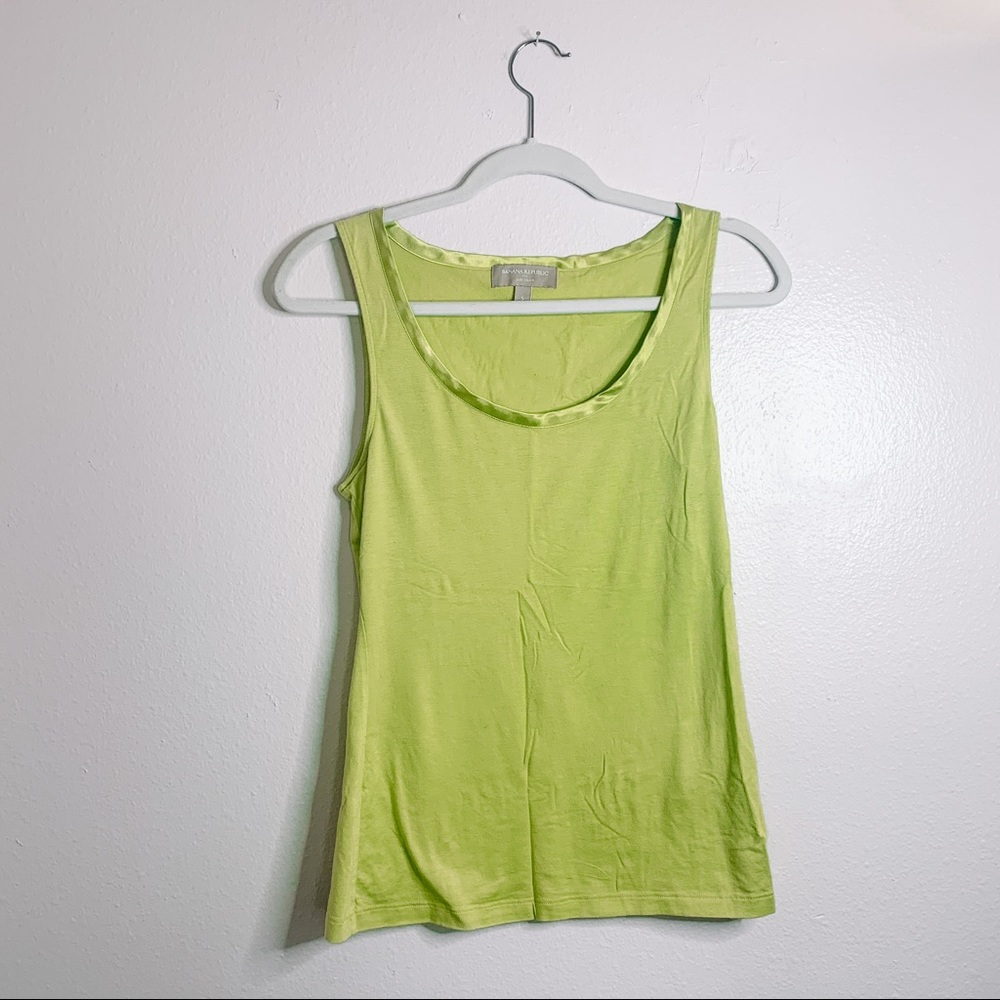 Banana Republic Luxe Touch Lime Green Tank